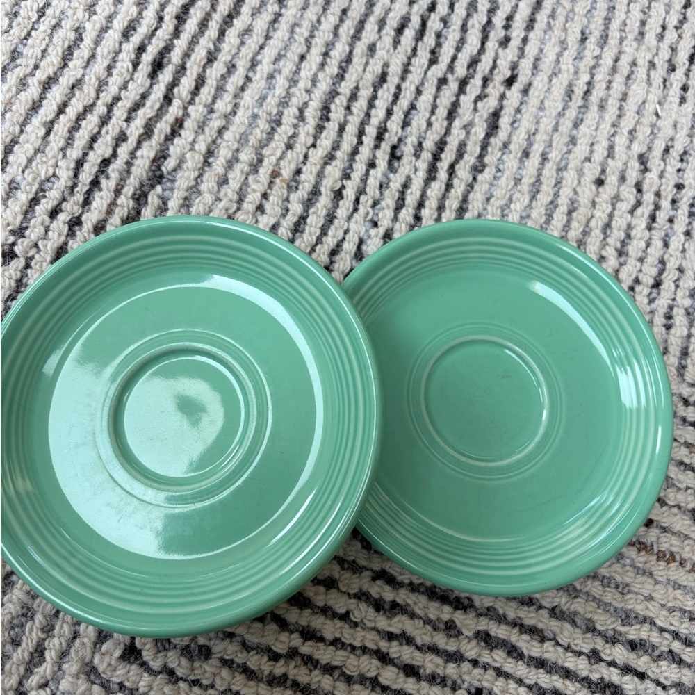 Fiesta Sea Mist Saucers (2)
